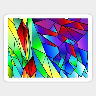 Rainbow polygonal background Sticker